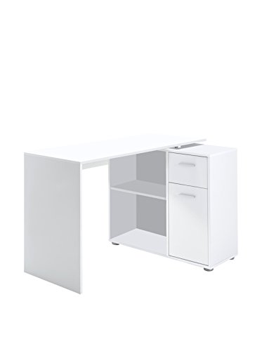 FMD Möbel, 360-001 Albrecht 1 Schreibtisch-Winkelkombination, holz, weiß, maße 117.0 x 83.0 x 74.0 cm (BHT) von FMD Möbel