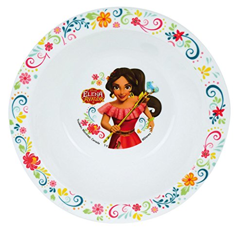 FUN HOUSE 005551 Disney Elena D'AVALOR Mikrowellenschüssel für Kinder, Polypropylen, Weiß, 16 x 16 x 4 cm von Fun House