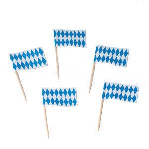 Fahnenpicker Oktoberfest, 8 cm, 200-teilig Fahnenpicker Oktoberfest, 8 cm, 200-teilig von tib