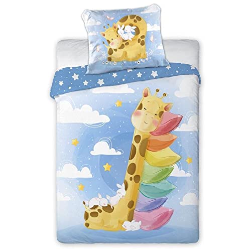 Faro Tekstylia Babybettwäsche Kinderbettwäsche 100x135 Bettgarnitur 100% Baumwolle mit Oeko-Tex Siegel (Giraffe) von Unbekannt