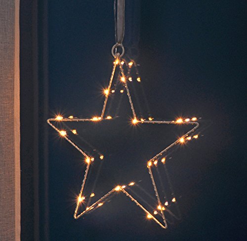 Unbekannt Fenster-Silhouette Stern 30 cm beleuchtet (76506) Weihnachtsdeko Fensterdeko von Haushalt International