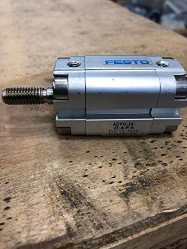 Festo ADVU-16-15-A-P-A doppeltwirkender Kompaktzylinder, 16 mm Kolbendurchmesser, 121N theoretische Kraft, 15 mm Hub von Festo