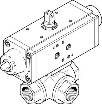 Festo 1915750 vzba-11/2-ggg-63–32t-f Kugelhahn Treiber von Festo