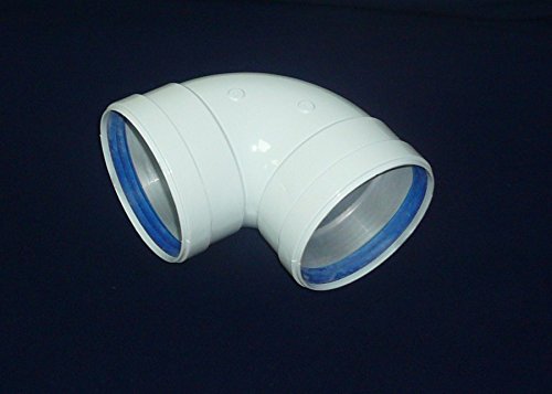 Fig 11 – 90hhp1 Winkelstück Kamin 90o Buchse auf Buchse Durchmesser 110 mm Aluminium weiß von Fig