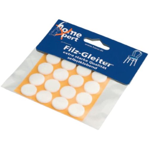 Filzgleiter 17mm Filz weiß selbstkl. Filzgleiter 17mm Filz weiß selbstkl. von Unbekannt