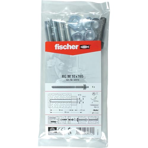 Fischer Gewindestange RG M 10 X 165 B Beutel 062616 von fischer