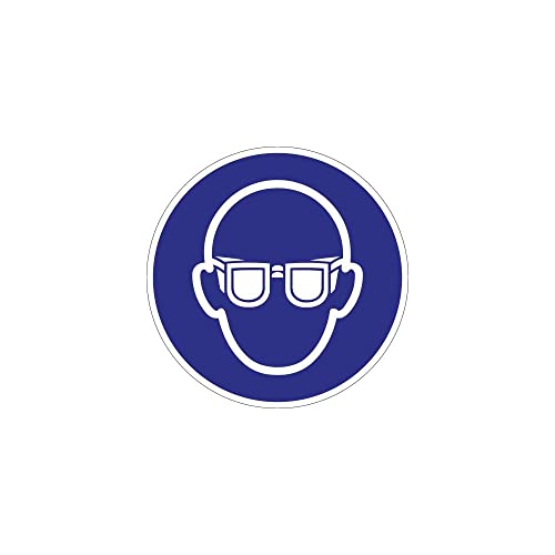 Folie Augenschutz benutzen D.200mm blau/weiß ASR A 1.3 DIN EN ISO 7010 von Quality