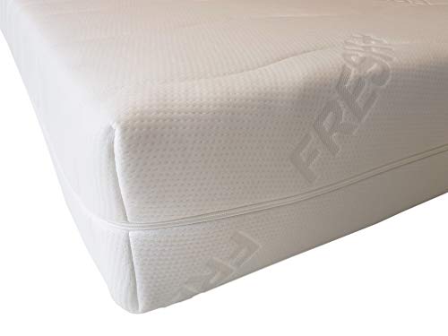 Fresh+ Matratzenbezug | Doppeltuch-Jersey | Allergikerfreundlich | abnehmbar und waschbar | mit 4-seitigem Reißverschluss | Matratzenschoner | Ersatzbezug (100 x 200 cm | Kernhöhe 17-20 cm) von MeineMatratze24