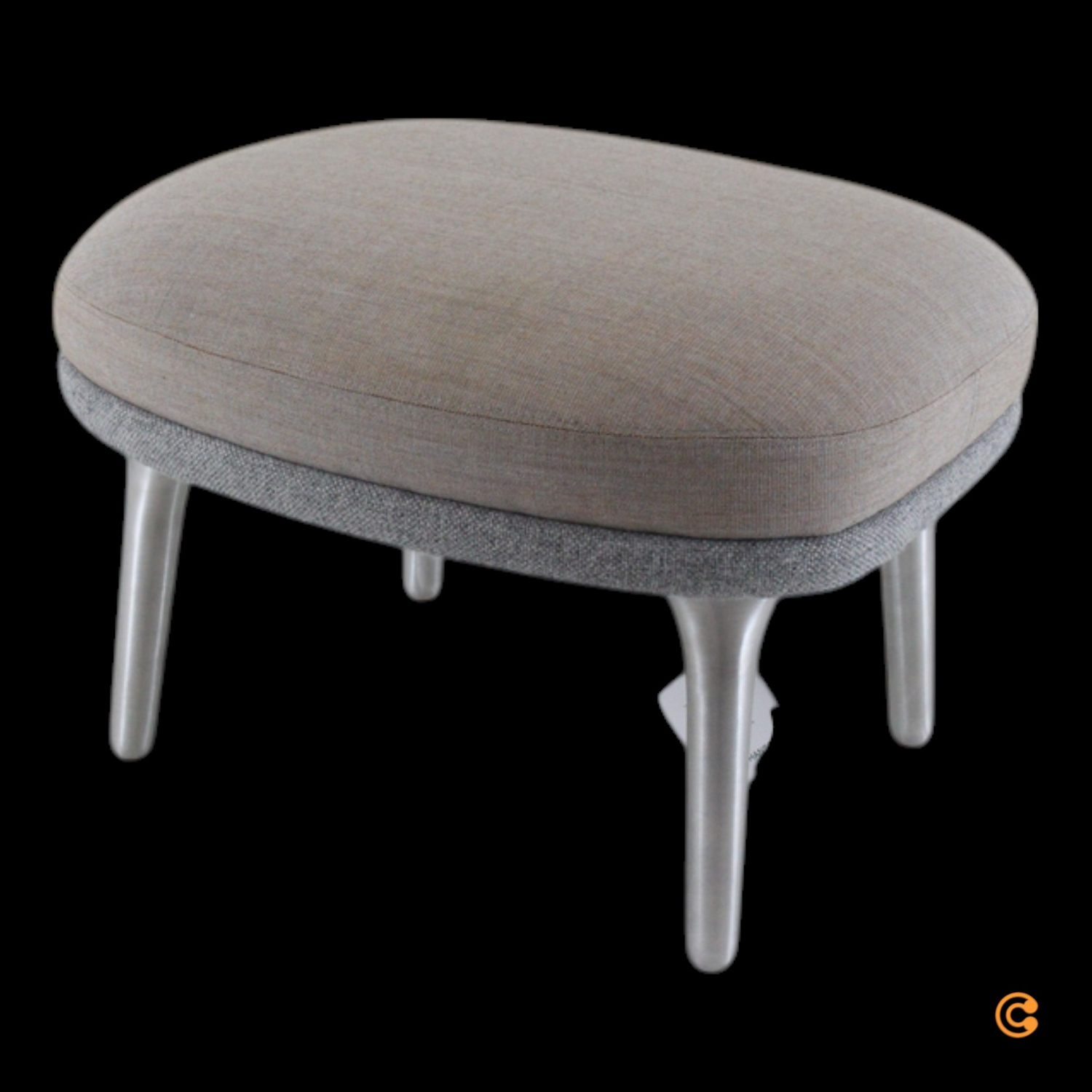 Fritz Hansen Ro JH11 Fußhocker Hocker Fußablage Stoff Füße aus Aluminium Fritz Hansen Ro JH11 Fußhocker Hocker Fußablage Stoff Füße aus Aluminium von Unbekannt