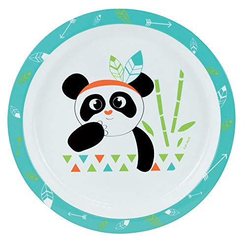 Fun House 005698 Indian Panda Mikrowellenteller für Kinder von Fun House