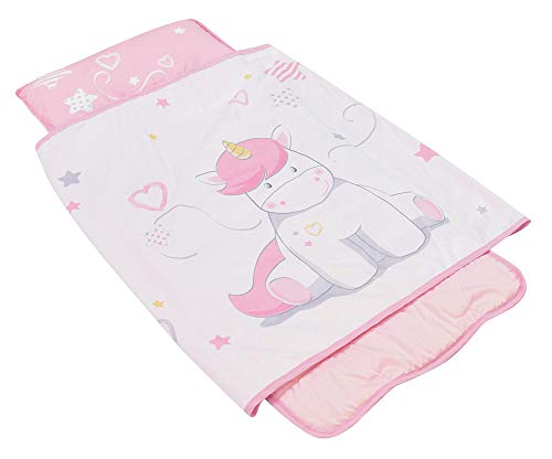 Fun House 713180 Einhorn-Sitz-/Schlafsack, Polyester, Rosa, Maße: L 55 x T 121 cm von Fun House