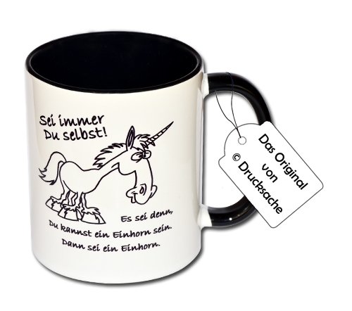 Funtasse Motivtasse Tasse mit Aufdruck Einhorn"Sei immer Du selbst! Es sei denn, Du kannst ein Einhorn sein. Dann sei ein Einhorn." von Unbekannt