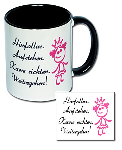 Funtasse Spruchtasse Tasse mit Aufdruck"Hinfallen. Aufstehen. Krone richten. Weitergehen!" Funtasse Spruchtasse Tasse mit Aufdruck"Hinfallen. Aufstehen. Krone richten. Weitergehen!" von Unbekannt