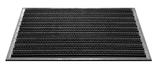 Fußmatte mit Streifen – 40 x 60 cm – klassischer Stil – Farbe: Schwarz von Unbekannt