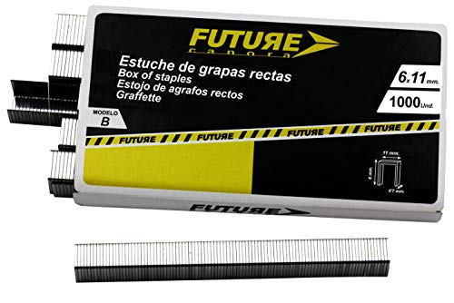 Future 795002 FT gerade Klammer 06 mm x 11 mm 1000 U MOD. B, grau von Garhe