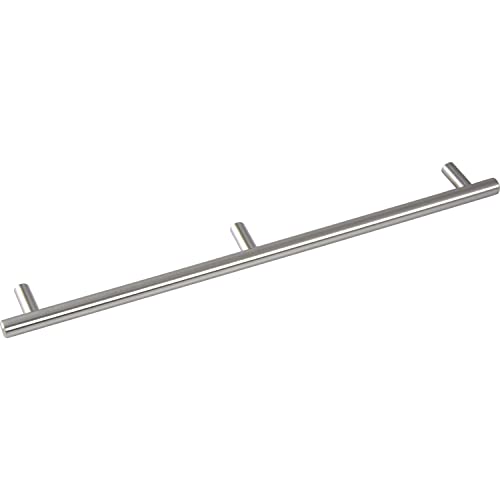 GRIMME 8569210860 Basic Schrankgriff Enija Möbelgriff (Barell) ø 12 mm, Breite 900 mm Stangengriff Edelstahl gebürstet, Silber, Lochabstand 860 mm von GRIMME