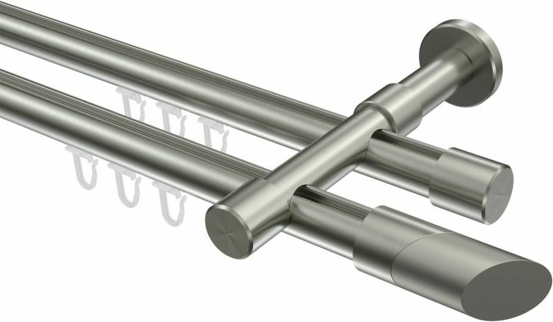 Gardinenstange Kappe Innenlauf 2 Läufig Vorhangstange Vorhang 200 Cm Stange  B-Ware von Unbekannt