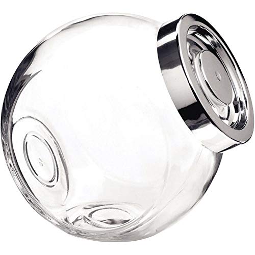 Bormioli Rocco 387770 Pandora Bonbondose, Bonbonniere mit verchromten Decke, 2.2 Liter, Glas, transparent, 1 Stück von Bormioli Rocco