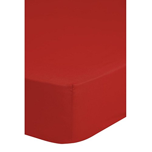 Generique Spannbettlaken, 90 x 200 – 100 % Baumwolle, 90 x 200 cm, Rot von Unbekannt