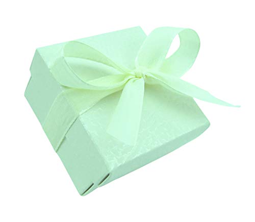 Geschenkebox klein, 60 x 60 x 35 mm Kartonage, Geschenkschachtel mit Satin-Schleifenband, ideal für Hochzeitsgeschenke Gastgeschenke, Überraschungsgeschenke, Schmuck, Süßigkeiten zur Hochzeit (1) von Unbekannt