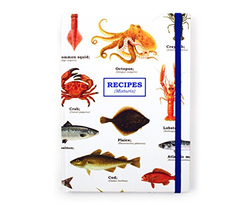 Gift Republic Sea Life Rezept Buch, Mehrfarbig von GR Gift Republic