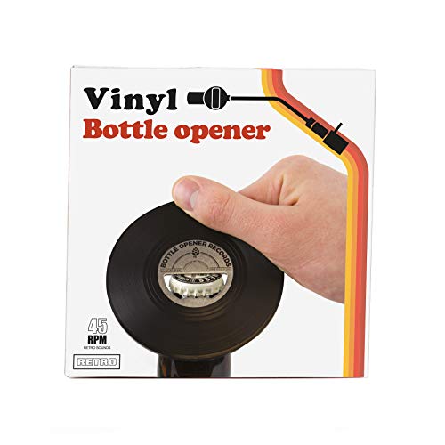 Gift Republic - Vinyl Flaschenöffner lustig | Bieröffner Männer | Schallplatten Flaschenöffner Edelstahl | Beer Bottle Opener | Kronkorken | Geschenk für Weihnachten, Geburtstag, Party, Einstand von GR Gift Republic