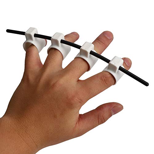 Gitarrenfinger-Erweiterungshülsen Finger Exerciser Trainer Tool Hand Exerciser Stärker für E-Gitarre, Bass, Ukulele, Klavier von RiToEasysports