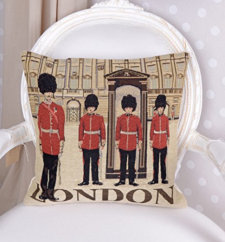 Gobelin Kissen London Dekokissen Beefeaters Kissenhülle 40x40 cm England kdk014 Palazzo Exclusiv von PALAZZO INT