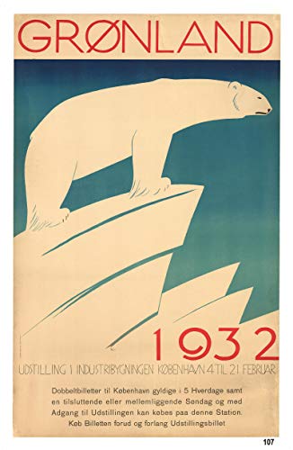 Gronland 1932 Poster, Format 50 x 70 cm, Papier, 300 g, HD-Verkauf (Boutique : affichevintage.fr) von Unbekannt