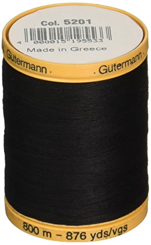 Gütermann 876 YD Natürliche Baumwolle Gewinde Feststoffe, schwarz von Gütermann