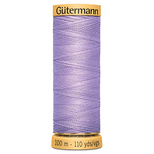 Gutermann Garn aus 100 % natürlicher Baumwolle – 100 m große Auswahl an Farben (lila) von Gütermann