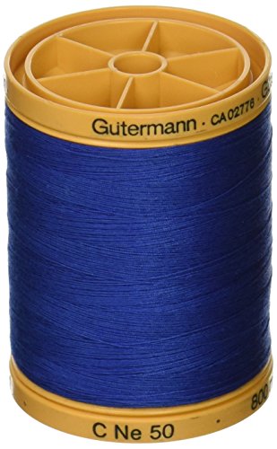 Gutermann Natürlicher Baumwollfaden, einfarbig, 876 m, Königsblau von Gütermann