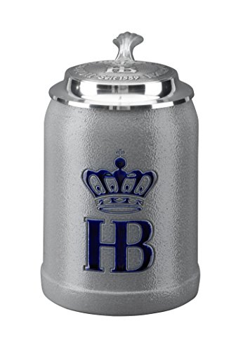Hofbräuhaus München HB Krug Salzglasur mit Zinndeckel (0,25l) von Hofbräuhaus München