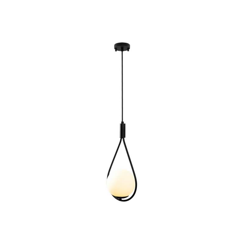 Hängeleuchte Gmn 00008 1 Flammig Schwarz/Opalglas Deckenlampe Lampe Leuchte 273 B-Ware von Unbekannt