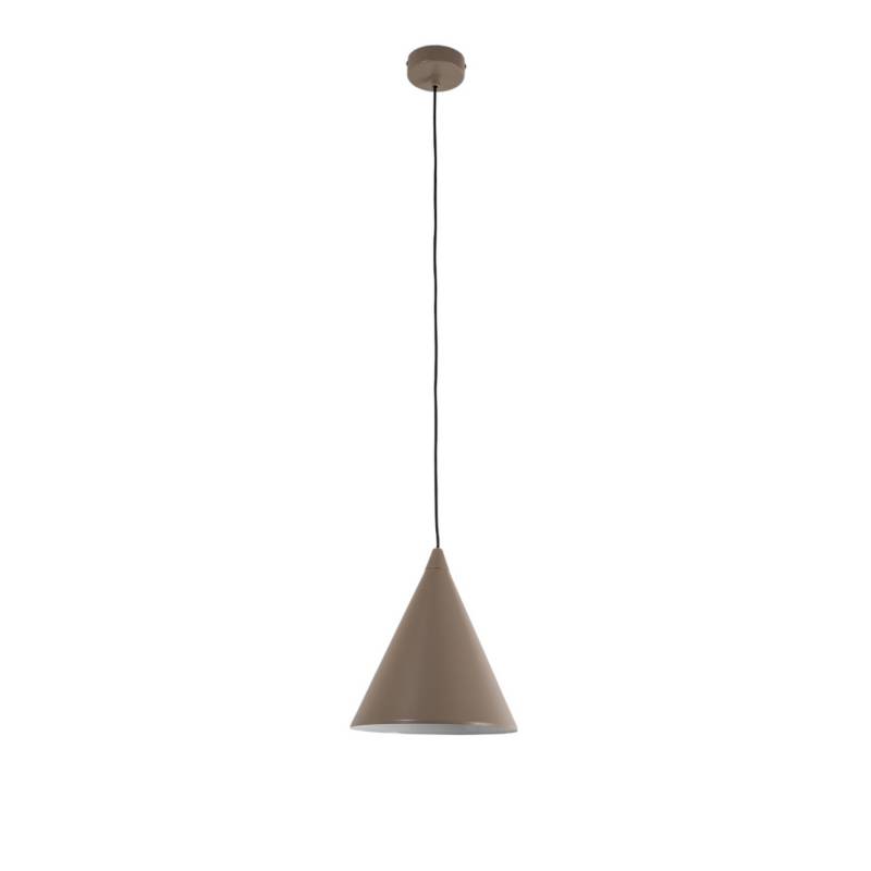 Hängeleuchte Pendelleuchte Lampe Beige Metall Kegel E27 24cm Form B-Ware von Unbekannt