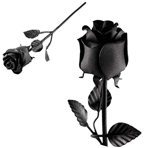 Handgeschmiedete Eisenrose – 100 % schmiedeeiserne Blume in Schwarz – Einzigartiges Geschenk zum Hochzeitstag Long Stem Handgeschmiedete Eisenrose – 100 % schmiedeeiserne Blume in Schwarz – Einzigartiges Geschenk zum Hochzeitstag Long Stem von Unbekannt
