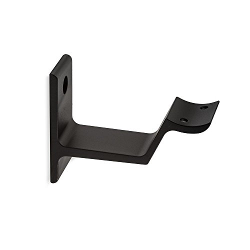 Handlaufhalter schwarz matt runde Auflage mit Hutmutter (matt) von Unbekannt