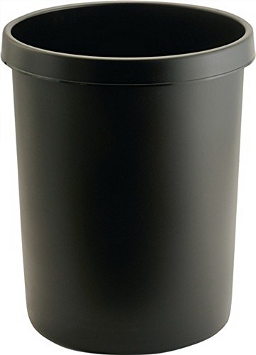 Helit H6106295 - Papierkorb the german 45 Liter, schwarz, mit umlaufendem Griffrand, aus Kunststoff, 1 Stück von Unbekannt
