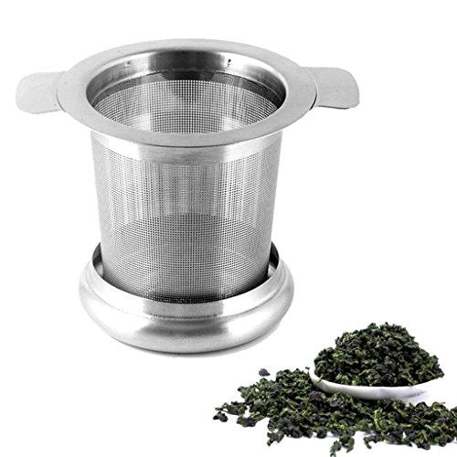 Hihamer Teesieb Teefilter Fein Sieb mit Deckel und Griffe Set aus Edelstahl für Losen Tee Tasse Teekanne Töpfe, rostfrei spülmaschinenfest von Unbekannt