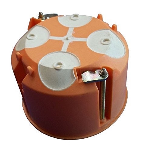 Hohlwanddose mit Membrane 61 mm tief (5 Stück Hohlwand-Abzweig-Schalterdose), orange von Unbekannt