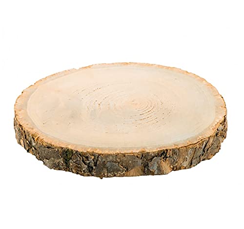 Unbekannt Paulownia-Holz Holzscheibe Baumscheibe 24 cm Deko Hochzeit, 1 Stück von Unbekannt