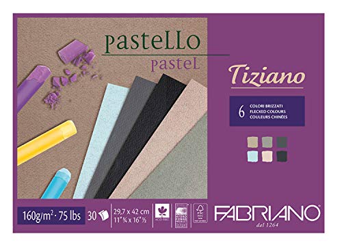 Fabriano Honsell 46229742 - Fabriano Tiziano Block Grautöne, DIN A3, 30 Blatt, 160 g/m², hoch hadernhaltig, säurefrei und alterungsbeständig, griffige, raue Oberfläche von Fabriano