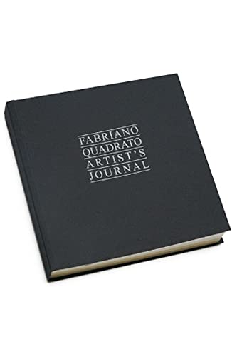 Honsell 48442323 - Fabriano Quadrato Artist´s Journal Skizzenbuch schwarz, 23 x 23 cm groß, mit 192 Seiten, 96 in weiß und 96 in elfenbein aus Ingres Papier, für Zeichnungen und Notizen von Fabriano