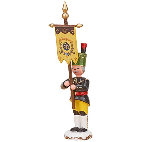 Hubrig Volkskunst Winterkinder Bergmann mit Standarte - 9 cm von Hubrig Volkskunst