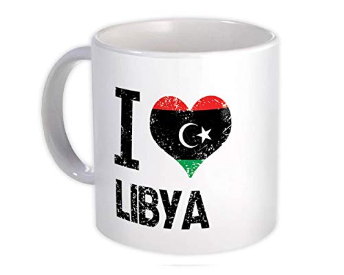 Ich liebe Libyen : Geschenk Becher : Herz Flagge Land Wappen Libyan Expat von Unbekannt