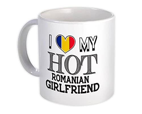 Ich liebe meine heiße rumänische Freundin : Geschenk Becher : Rumänien Flagge Land Valentinstag - Weiß von Unbekannt