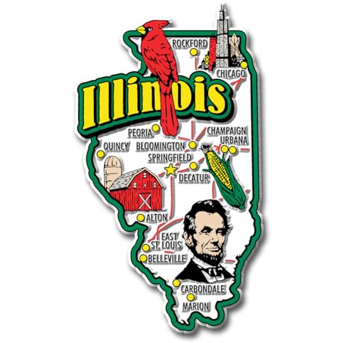 Illinois State Jumbo Map Magnet by Classic Magnets von Unbekannt