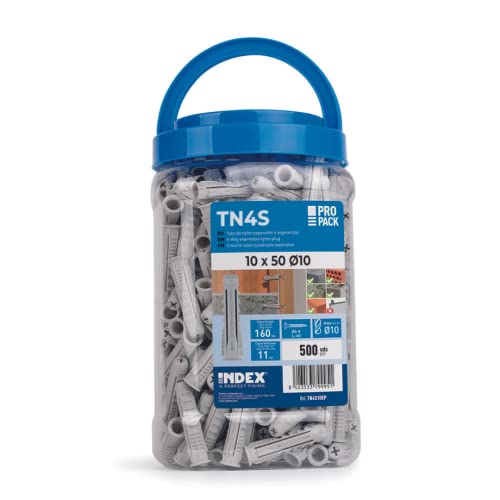 Index Fixing Systems TN4S06EP Nylondübel mit 4 Segmenten, 0 W, 0 V, grau, 6 x 30 mm, 1000 Stück von INDEX A PERFECT FIXING