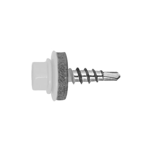 Index AFBL144828 Schrauben mit reduzierter Bohrerspitze, Metallabdeckung, Holz + Unterlegscheibe, 4,8 x 28 P14 9010, 250 Stück von INDEX A PERFECT FIXING