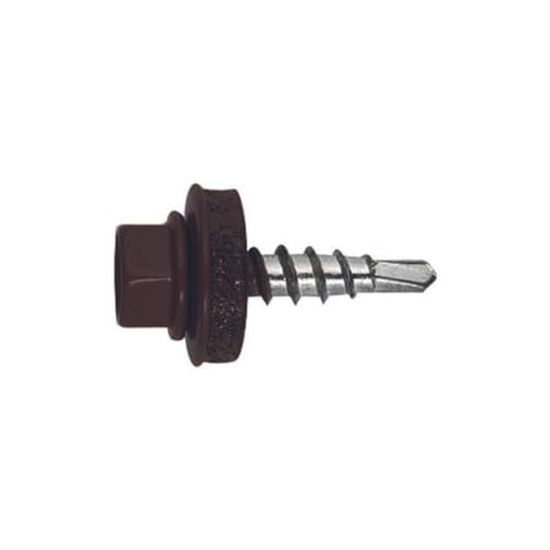Index afmd144819 – Eingeschränkter Schraube Bohrspitze Abdeckung metal-madera + Dichtungsring p-14 4,8 x 19 RAL 8017 - 250 Stück von INDEX A PERFECT FIXING